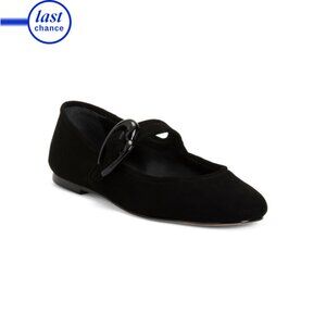 LARROUDE Black Handmade In Brazil Suede Verona Ballet Flats